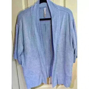 Athleta Lotus Wrap Blue Open Front Cardigan Sweater Women's Size XXS/XS